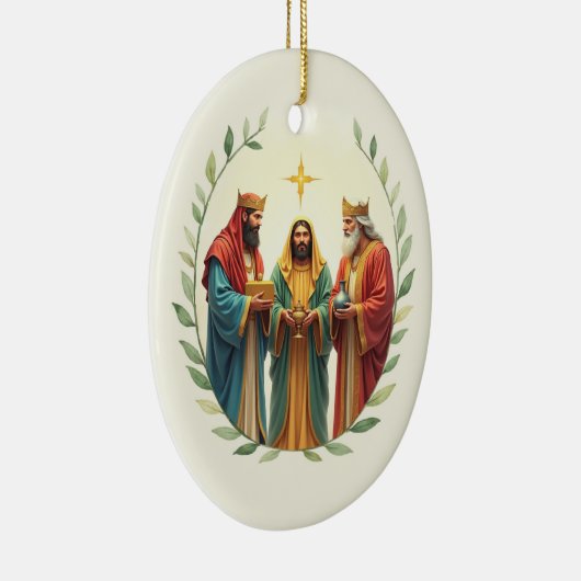 Epiphany Three Wise Men Kings God's Peace Blessing Keramisch Ornament (Rechts)
