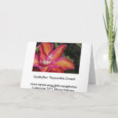 Epiphyllum dankt u kaardt bedankkaart (Achterkant)