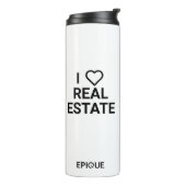Epique I Heart Real Estate Coffee Tumbler Thermosbeker (Gedraaid links)
