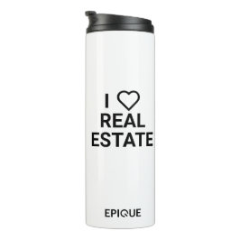 Epique I Heart Real Estate Coffee Tumbler Thermosbeker