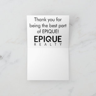EPIQUE Realty Dankkaarten Bedankkaart