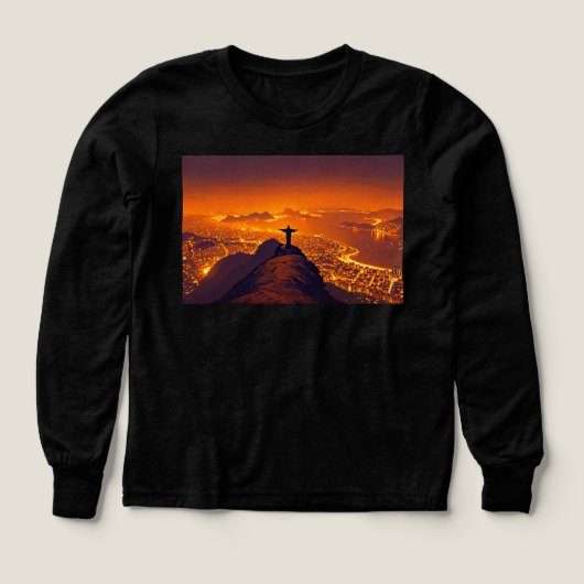 Episch bergzonsondergang natuur landschapsshirt (Voorkant)
