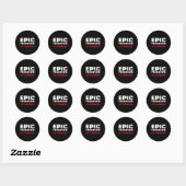 Episch denken in uitvoering Grote ideeën Introvert Ronde Sticker (Vel)