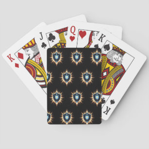 Episch Fantasie Schild met Stralende Energie-uitba Pokerkaarten