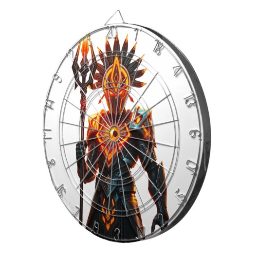 Episch futuristisch krijgerdartbord dartbord (Voorkant Rechts)