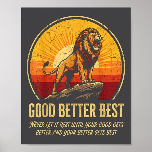 Episch Het nooit tot laat rust krijgt goed beter g Poster (Voorkant)