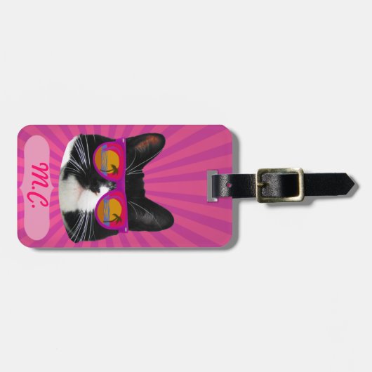 Episch Kat in tinten Bagagelabel (Voorkant horizontaal)