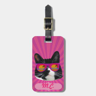Episch Kat in tinten Bagagelabel