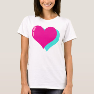 Episch Neon Retro Vaporwave Hart Ontwerp T-shirt