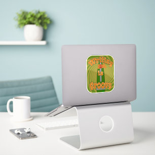 Episch Plezier Groovy Hippie Pen Auteur Kunst Sticker