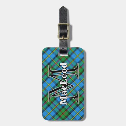 Episch Schotland Clan MacLeod van Harris Tartan Bagagelabel (Voorkant verticaal)