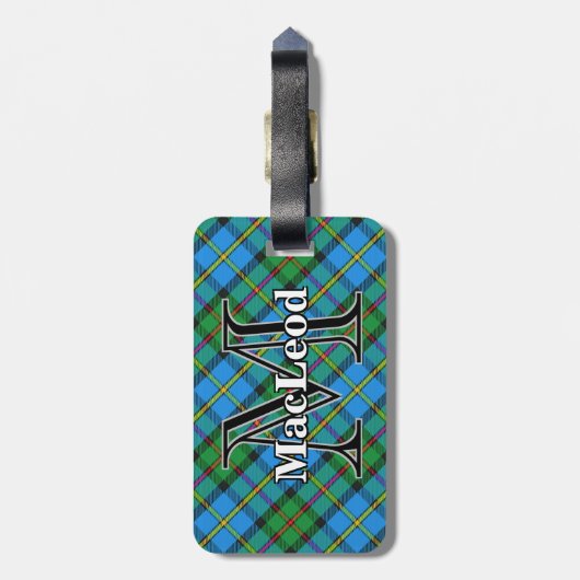 Episch Schotland Clan MacLeod van Harris Tartan Bagagelabel (Achterkant verticaal)
