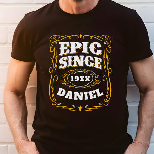 Episch sinds geboorte gepersonaliseerd jaar en naa Tri-Blend shirt