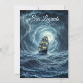 Episch storm boottocht maangolven avontuur kaart (Voorkant)