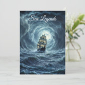 Episch storm boottocht maangolven avontuur kaart (Staand voorkant)