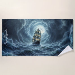 Episch storm boottocht maangolven avontuur strandlaken