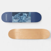 Epische 3D Blauwe IJsdraak  Persoonlijk Skateboard (Horizontaal)