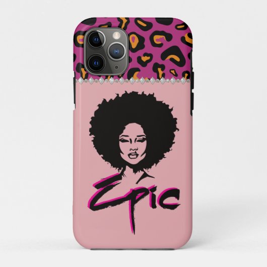 Epische Afro-Amerikaanse zwarte Afro-vrouw Case-Mate iPhone Case (Achterkant)