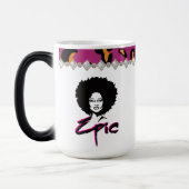 Epische Afro-Amerikaanse zwarte Afro-vrouw Magische Mok (Links)