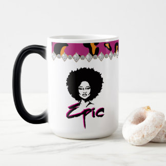 Epische Afro-Amerikaanse zwarte Afro-vrouw Magische Mok