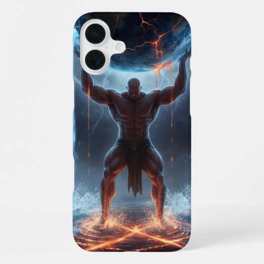 Epische Atlas die Planeet Vasthoudt iPhone Hoesje (Achterkant)