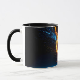 Epische Blauwe Oranje Vuur Ring Elementaire Magie Mok