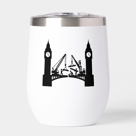 Epische bouw van Londense klokkentorenbrug (Voorkant)