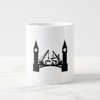 Epische bouw van Londense klokkentorenbrug Grote Koffiekop