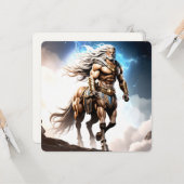 Epische Centaur Krijger Mythologische Storm Boogsc Kaart (Voorkant / Achterkant in situ)