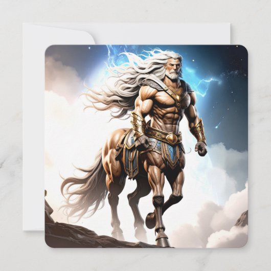 Epische Centaur Krijger Mythologische Storm Boogsc Kaart (Voorkant)