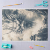 Epische Chinese Dragon Illustratie Decoupage Tissuepapier (Craft)