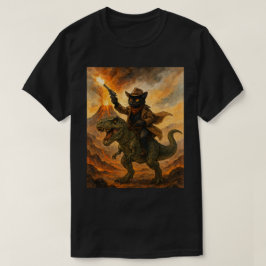 Epische Cowboy Cat Riding Dinosaur - Bold Waterver T-shirt