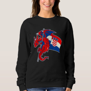 Epische Draak Met Kroatische Vlag  Kroatisch Trui