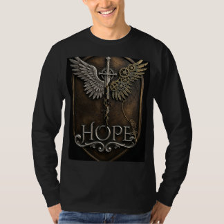 Epische Fantasy Hoop Wapenschild Vintage Steampunk T-shirt