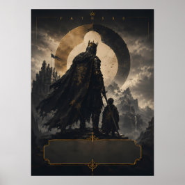 Epische Fantasy Koning Vader Kunst Poster
