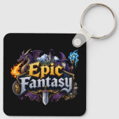Epische Fantasy Liefhebber Sleutelhanger (Achterkant)