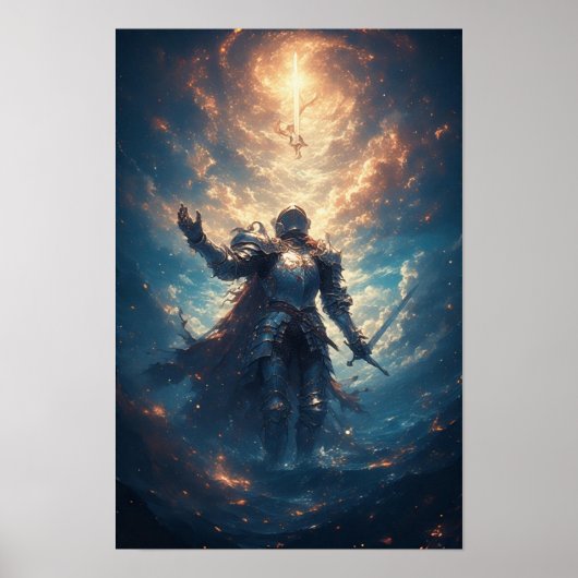 Epische Fantasy Ridder Poster (Voorkant)