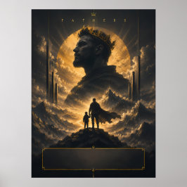 Epische Fantasy Vader Koning Kunstposter Poster