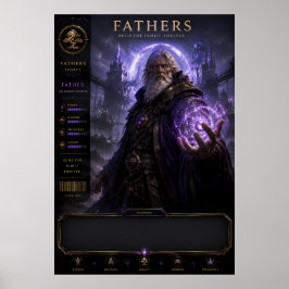 Epische Fantasy Vader Tovenaar Kunstposter Poster