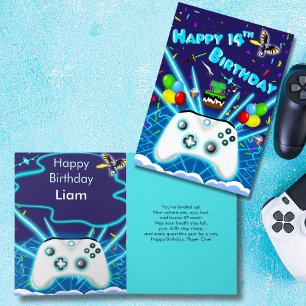 Epische gamer gelukkige 14e verjaardagskaart Kriti Kaart