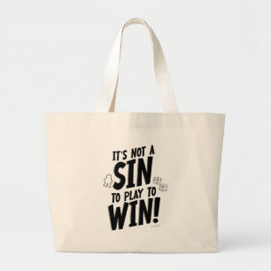 Epische Geen Zonde om Te Winnen Bordspeler Meeple Grote Tote Bag
