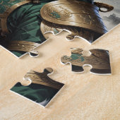 Epische gepantserde kattenkrijger legpuzzel (Zijkant)