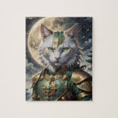 Epische gepantserde kattenkrijger legpuzzel (Verticaal)