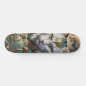Epische gepantserde kattenkrijger persoonlijk skateboard (Horizontaal)