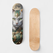 Epische gepantserde kattenkrijger persoonlijk skateboard (Voorkant)