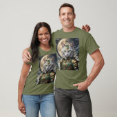 Epische gepantserde kattenkrijger t-shirt (Unisex)