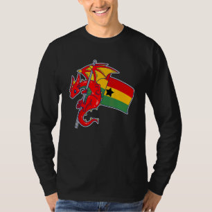 Epische Ghanese Draak Trots Afrika Ghanese Vlag T-shirt