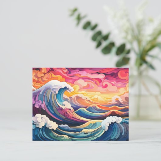 epische golven 10 briefkaart (Staand voorkant)