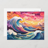 epische golven 10 briefkaart (Voorkant / Achterkant)