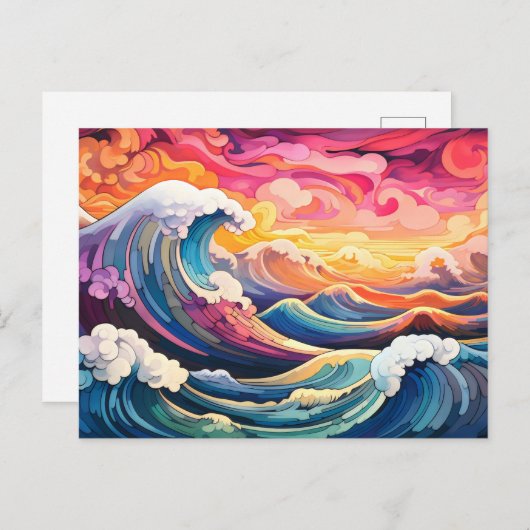 epische golven 10 briefkaart (Voorkant / Achterkant)